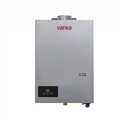 Calentador de agua de gas digital de 12L con escape de fuerza