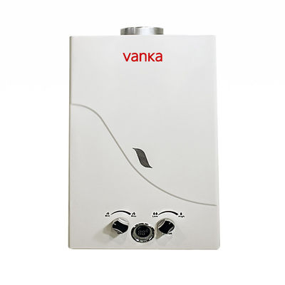 Calentador de agua de gas de combustión de 6L montado en la pared con encendido automático por pulso eléctrico para agua caliente instantánea