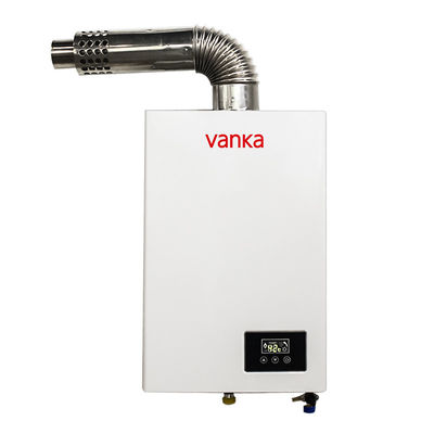 Calentador de agua caliente de gas instalado en la pared con intercambiador de calor de cobre libre de oxígeno