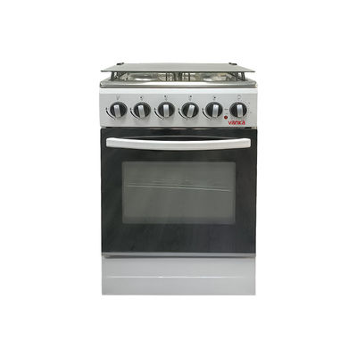 4 Horno de gas de quemador con parrilla de convección y estante de vidrio templado para el hogar