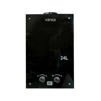 16L/18L/20L/22L/24L Propano sin tanque Vidrio templado con gas de escape forzado Calentador de agua