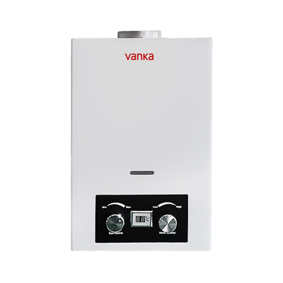 Calentador de agua a gas de 6L para chimenea, ducha doméstica, sin tanque
