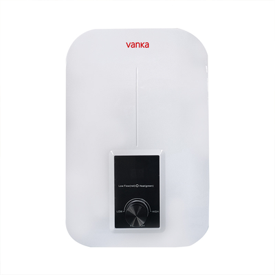Calentador de agua eléctrico sin tanque blanco de 3,5 a 7,5 kW con pantalla LED