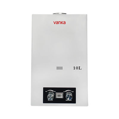 Calentador de agua de chimenea blanco de 10L, ahorro de energía, fácil instalación