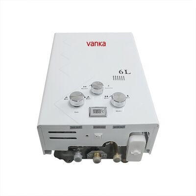 Calentador de agua a gas para el hogar de 6L al por mayor, calentamiento instantáneo digital, diseño silencioso y seguro