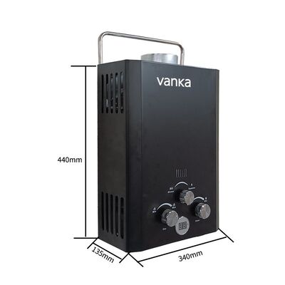 Calentador de agua de gas de combustión de acero inoxidable de 12 kW estilo moderno para ducha hogar hotel apartamento y uso comercial