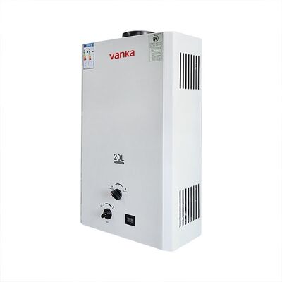 Calentador de agua sin tanque termostático de 20L Gris – Diseño de doble tubería de humos