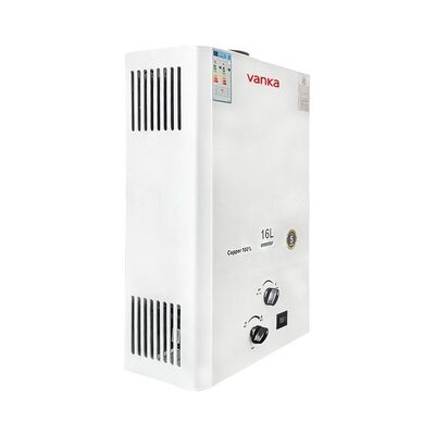 Calentador de agua de gas termostático para viviendas de 16L con sistema de seguridad de escape y escape directo equilibrado