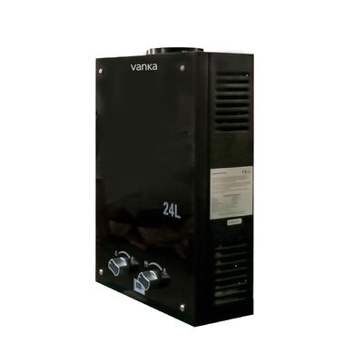 Calentador de agua a gas sin tanque de propano de 16L 18L 20L 22L 24L con panel de vidrio templado, diseño de escape forzado, alta eficiencia