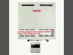 Calentador de agua comercial de gas exterior de 52 litros con controlador por cable